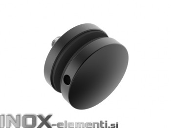 INOX Nosilec stekla okrogel točkovni raven 50x10x10 / satiniran 0104S-BLACK ČRNA IZVEDBA