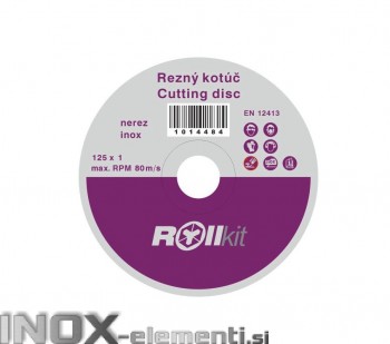  Rezilna plošča za Inox, D125, d22,2 , t1mm