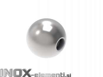 INOX okrasna krogla fi30 M6 polna satinirana AISI304
