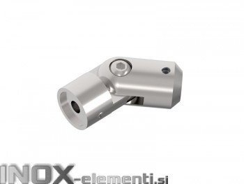 INOX axialni nosilec gibljiv 12 / satiniran za cev 42,4 AISI304