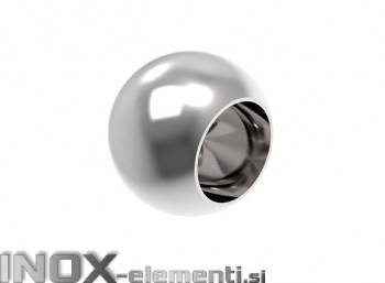 INOX Zaključna krogla 16x25 slepa / polirana