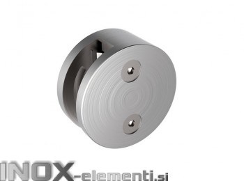 INOX Nosilec stekla 42.4 okrogel Fi60 / satiniran AISI304