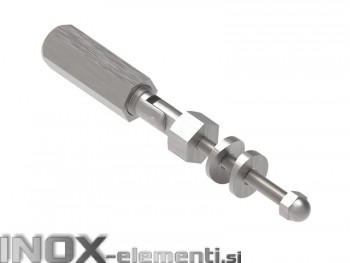 INOX napenjalec 4-5mm 42,4 pregibni AISI304