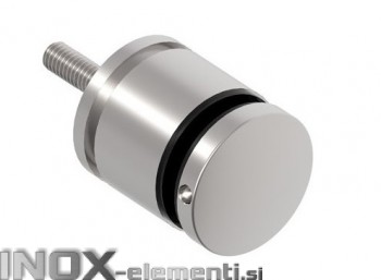 INOX Nosilec stekla okrogel točkovni raven 50x35-55x10 / satiniran A104S AISI304