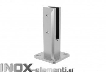 Inox talni nosilec stekla 50X182mm za steklo 12-17,52mm Nastavljiv AISI316 statiniran 6200S