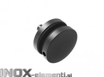 INOX Nosilec stekla okrogel točkovni raven 50x10x10 / satiniran 0104S-PVD ČRNA IZVEDBA