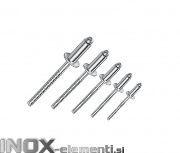 Inox Blok Zakovica 4,8X8 DIN7337 / ISO15983 A2 INOX