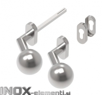 Inox kljuka D8/04-2-i 2 x gumb fiksni AISI304