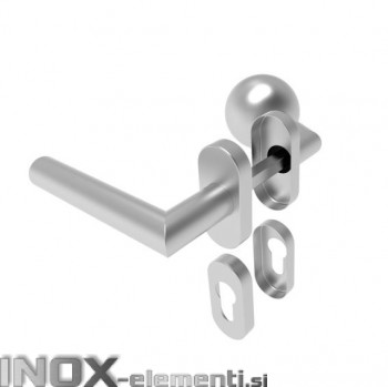 Inox kljuka D8/05G-L-i leva, fiksni gumb AISI304