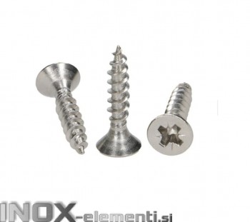 INOX Vijak L. 4,5X50 samorezni vgrezni PZ DIN9100 A2