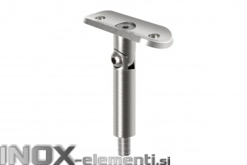 INOX Cevni nosilec 42.4-M8 gibljiv / satiniran