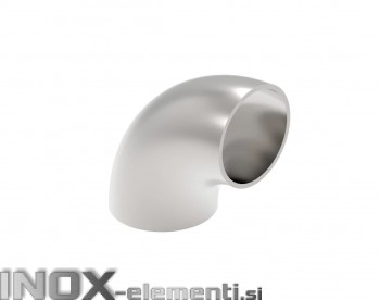 INOX Koleno polkrožno 42.4, 90° VARILNO satinirano AISI304