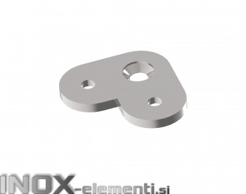 INOX Pritrdilna plošča 00 kotna 90° Satinirano AISI304, 00-3125-95S