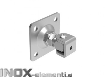 INOX Tečaj M16 Montažni z prirobnico 80X80mm AISI304 Goptimal 60kg