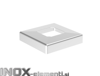 INOX Pokrov plošče 105x105mm/51X51mm 4511P POLIRAN AISI316 ZA TALNI NOSILEC 6200P