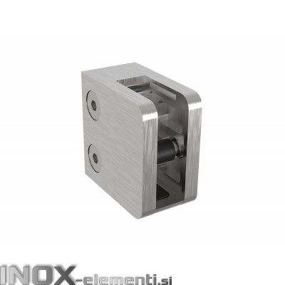 INOX Nosilec stekla 00 satiniran 45x45mm + varovalo AISI304 K12SV