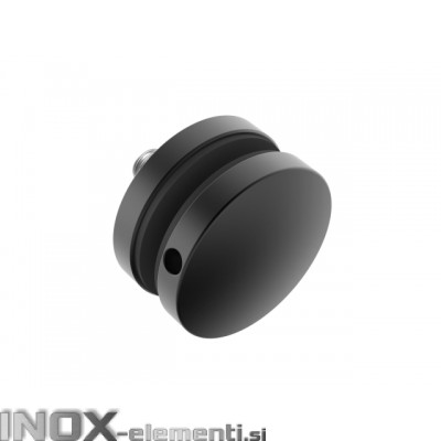 INOX Nosilec stekla okrogel točkovni raven 50x10x10 / satiniran 0104S-BLACK ČRNA IZVEDBA