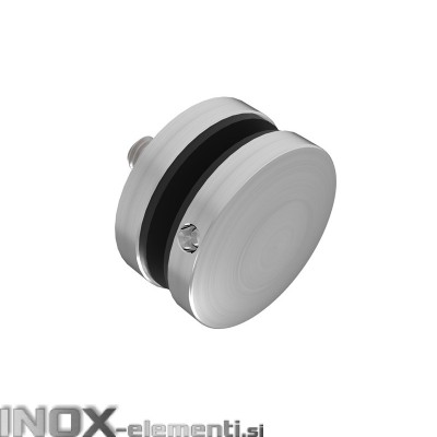 INOX Nosilec stekla okrogel točkovni / satiniran 0104S