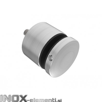 INOX Nosilec stekla okrogel točkovni raven 50x30x10 / satiniran 0104S