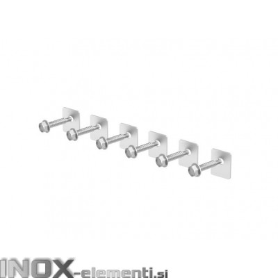 NICE set za motažo zobate letve 6 x vijak / 6 x podložka