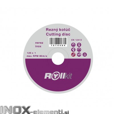  Rezilna plošča za Inox, D125, d22,2 , t1mm