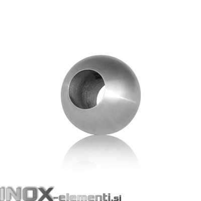 INOX Prehodna krogla 12x25 prebojna / satinirana