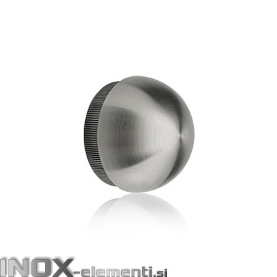 INOX Zaključni čep 42.4 polkrožen / satiniran