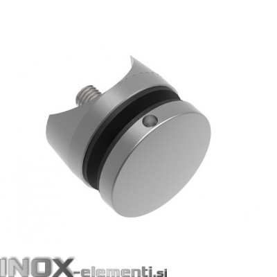 INOX Nosilec stekla okrogel točkovni 42,4 50x10x10 / satiniran 0104S