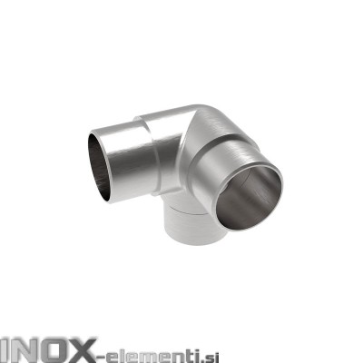 INOX Vmesni člen cevi 42.4 kotno povezovalni / satiniran