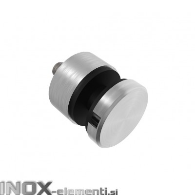 INOX Nosilec stekla okrogel točkovni raven/ satiniran 0106S