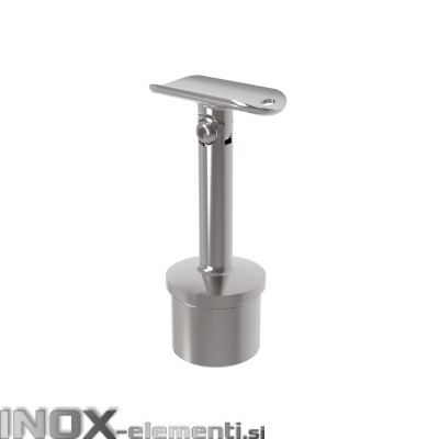 INOX Cevni nosilec 42.4 gibljiv D14 z čepom varjen / poliran AISI304 