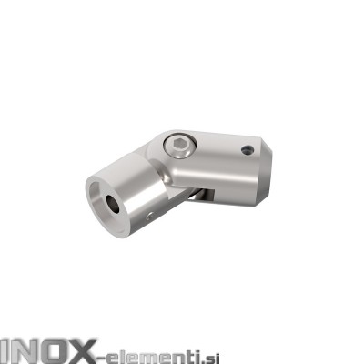 INOX axialni nosilec gibljiv 12 / satiniran za cev 42,4 AISI304