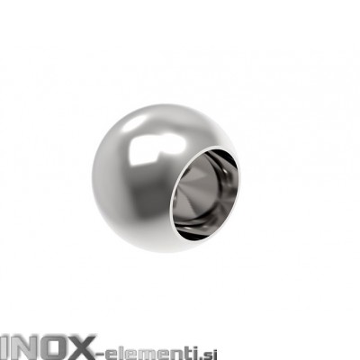 INOX Zaključna krogla 12x20 slepa / polirana
