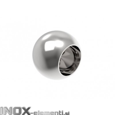 INOX Zaključna krogla 16x25 slepa / polirana