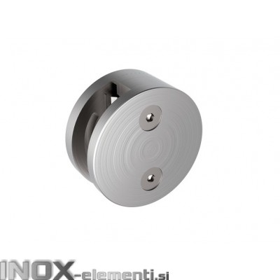 INOX Nosilec stekla 00 okrogel Fi60 / satiniran AISI304