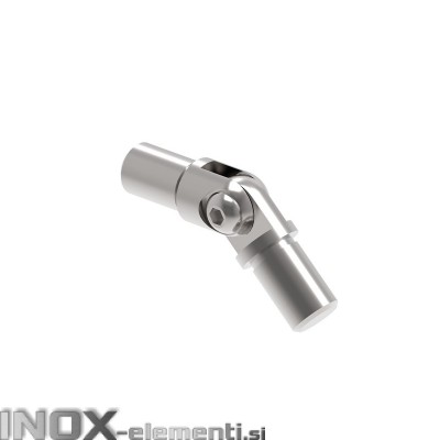 INOX Vmesni člen cevi 12 GIBLJIV 90°-180° / satiniran AISI304