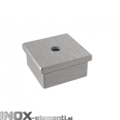 INOX Zaključni čep 40x40x2 M8 satiniran AISI304