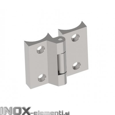 INOX Tečaj 42.4 satiniran 70x70mm AISI316 