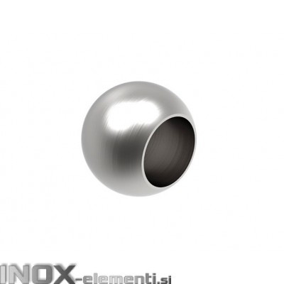 INOX Zaključna krogla 12x20 slepa / satinirana