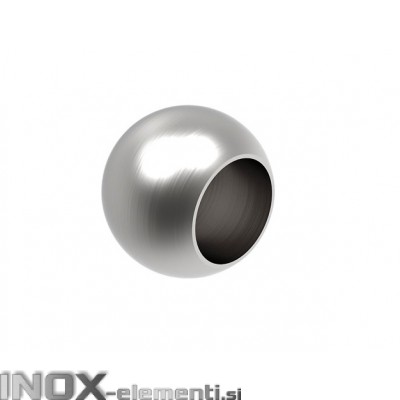INOX Zaključna krogla 16x25 slepa / satinirana