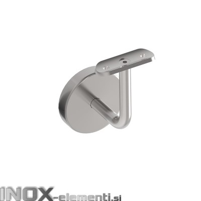 INOX Stenski nosilec 42.4 fiksen z "rozeto" / satiniran
