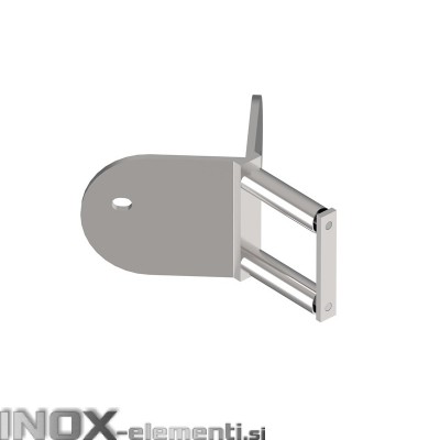 INOX Nosilec stebra 42,4 / satiniran vogalni AISI316