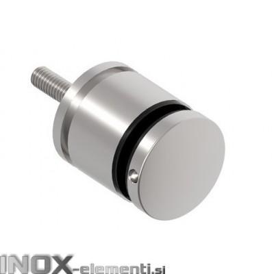 INOX Nosilec stekla okrogel točkovni raven 50x35-55x10 / satiniran A104S AISI304