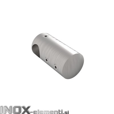 INOX Prečni nosilec vertikalni 12 / satiniran za cev 12 