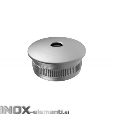 INOX Zaključni čep 48.3-M8 polkrožen / satiniran AISI304