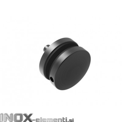INOX Nosilec stekla okrogel točkovni raven 50x10x10 / satiniran 0104S-PVD ČRNA IZVEDBA
