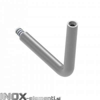 INOX Koleno 75X80 fi12 M6 notranji /M8 zunanji navoj AISI304 7012-84S