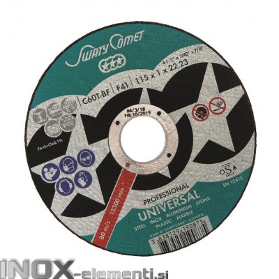 Rezalna plošča 115x1,0x22 UNIVERSAL