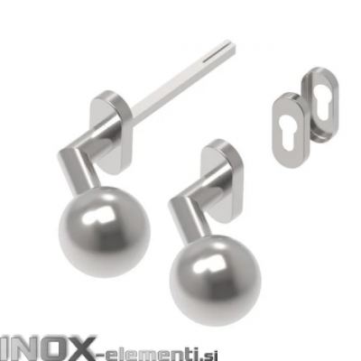 Inox kljuka D8/04-2-i 2 x gumb fiksni AISI304