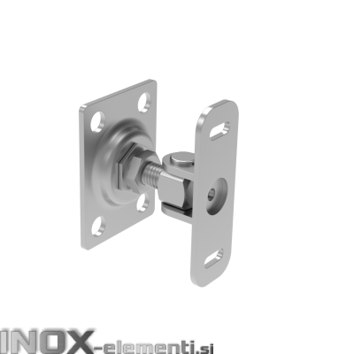 Inox tečaj M12F montažni s dvojno prirobnico 75X55 / 90X30  AISI304 Goptimal 40kg